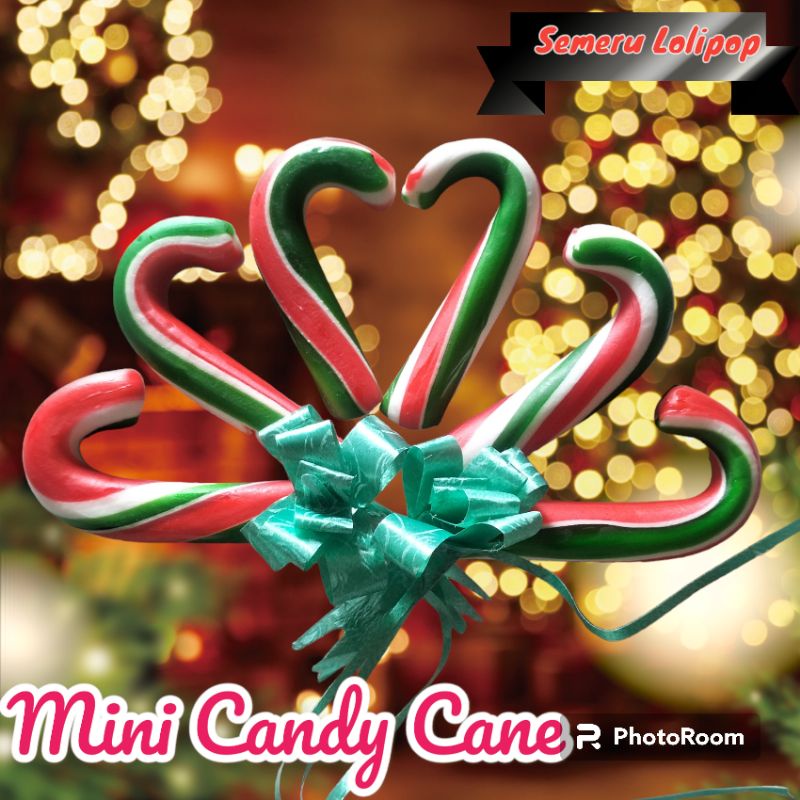 

Mini Candy Cane - Merah Hijau Putih - Tongkat Natal - Semeru Lolipop