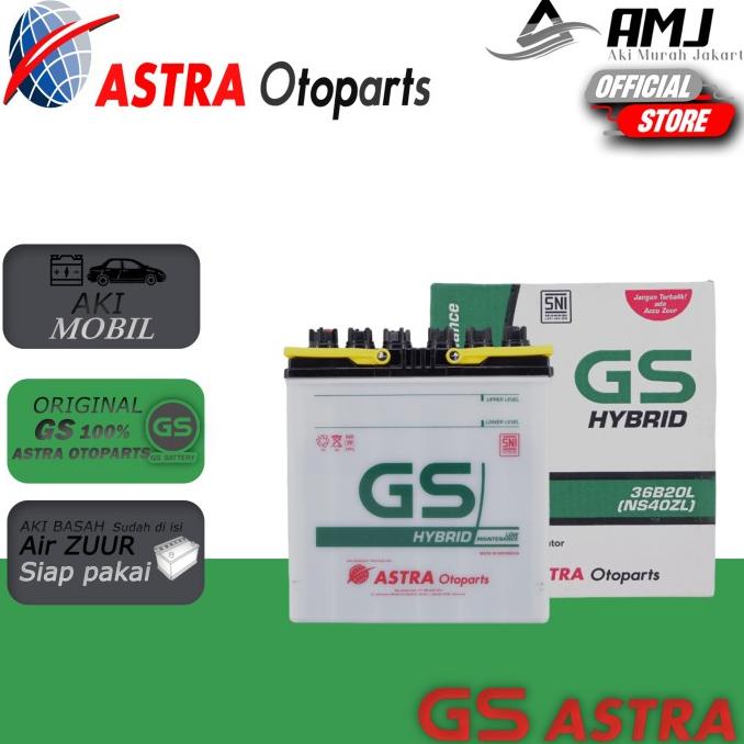 Aki Mobil Daihatsu Sigra GS Astra NS40ZL Aki Basah 12V / 35 Ah