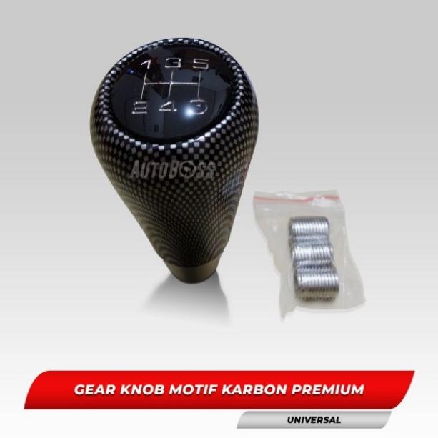gear shift knob motif Carbon mobil Suzuki Ignis Ayo Beli