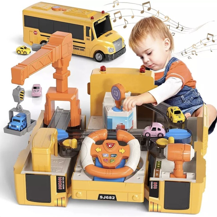 ✅COD Mainan Edukasi Anak Bus Steering Parking Simulator Transformer Truck Terbaru