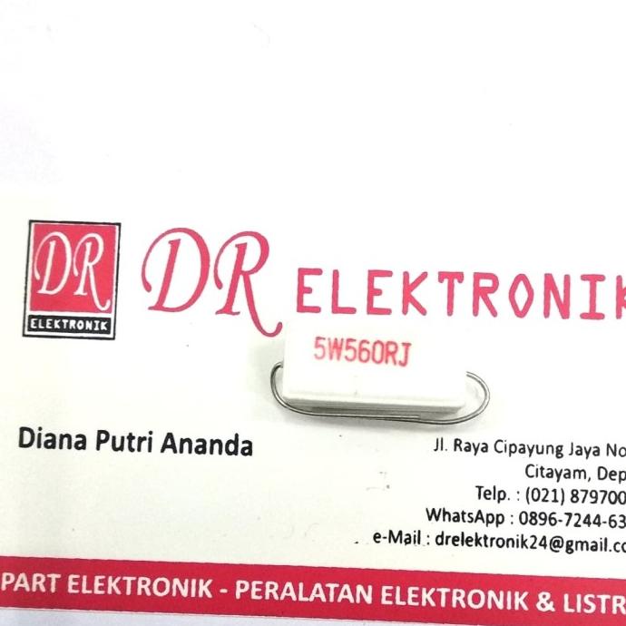 Diskon Resistor tahanan 5w 560ohm 560 ohm 5watt 5 watt 560rj 5w560rj dre3