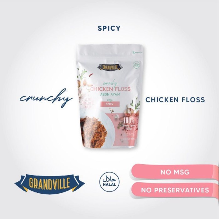 

Grandville Abon Sapi Ayam Crunchy Abon Anak Non Msg Halal Mpasi 100G