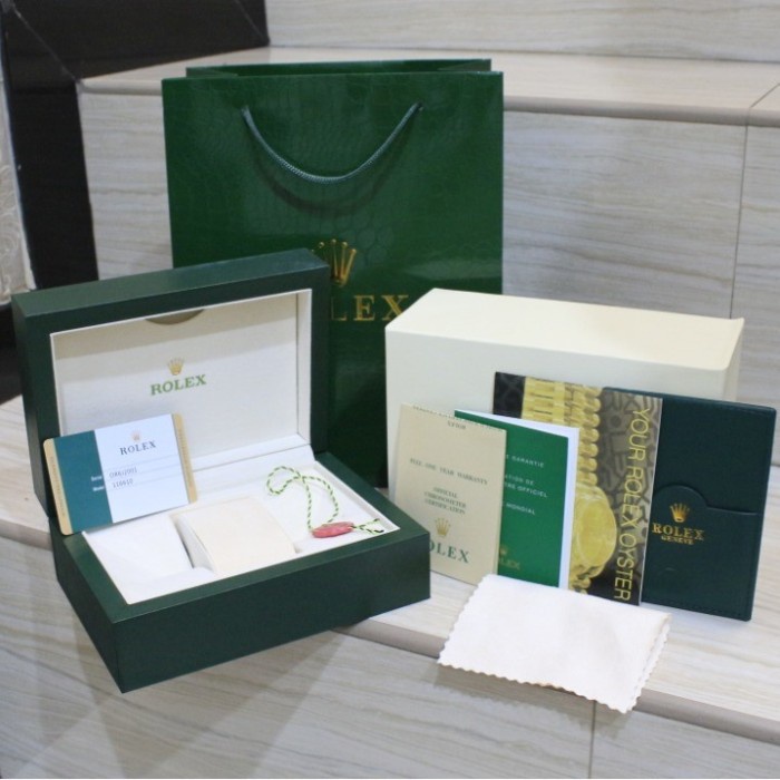 Promo Box Kotak Jam Tangan Rolex Original Promo Kayu Asli Full Set Diskon