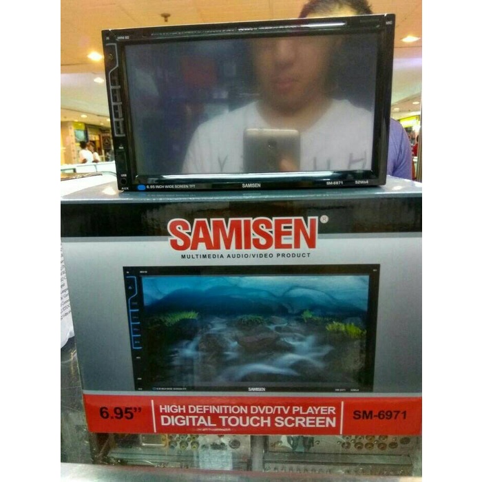 ✅New Ori Paket Tv Mobil/Dvd Double Din 6.95 Inci Dengan Monitor Headrest 7 Inci Terbaru