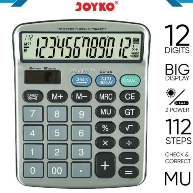 

Kalkulator Check & Correct Joyko Cc-46 - Calculator Desktop Cc46 Kode 390