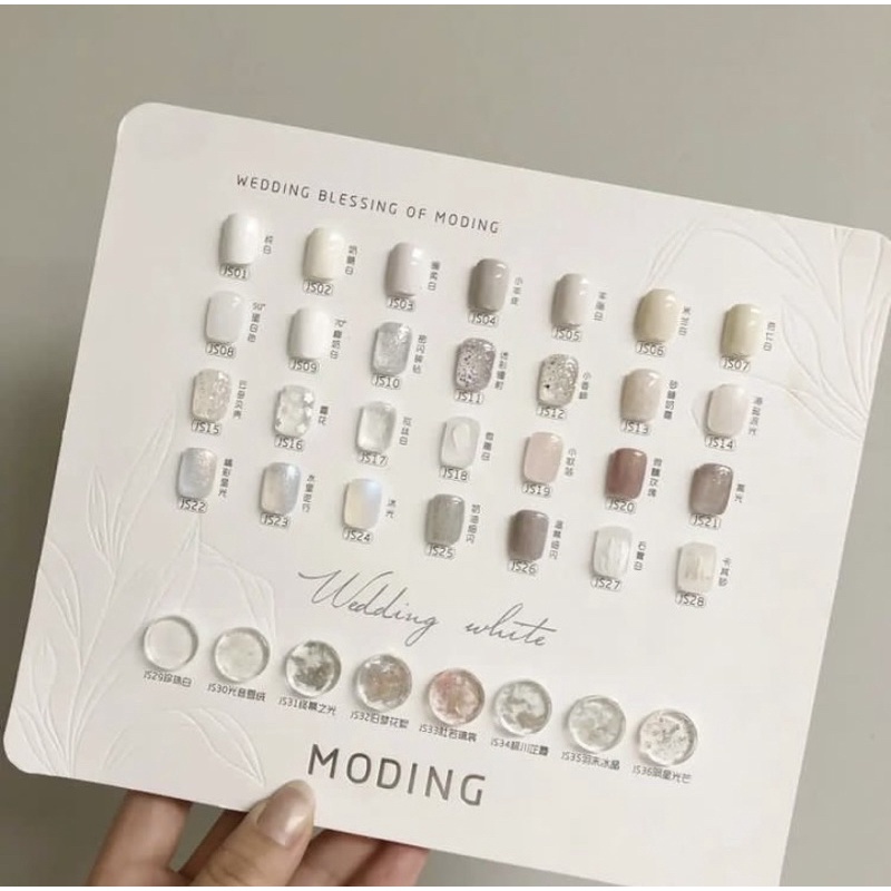 Moding Wedding White Series Kutek Gel Nail Polish Set
