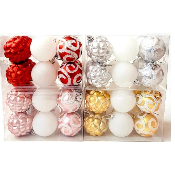 

Bola Natal Isi 12 6Cm 8Cm Hiasan Pinus Pohon Natal Merah Rosegold Gold Terbaik