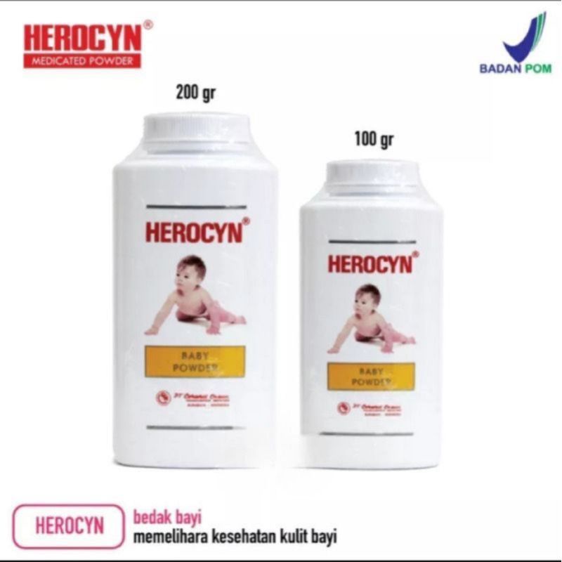 Bedak Herocyn bayi 100g/200g bedak gatal