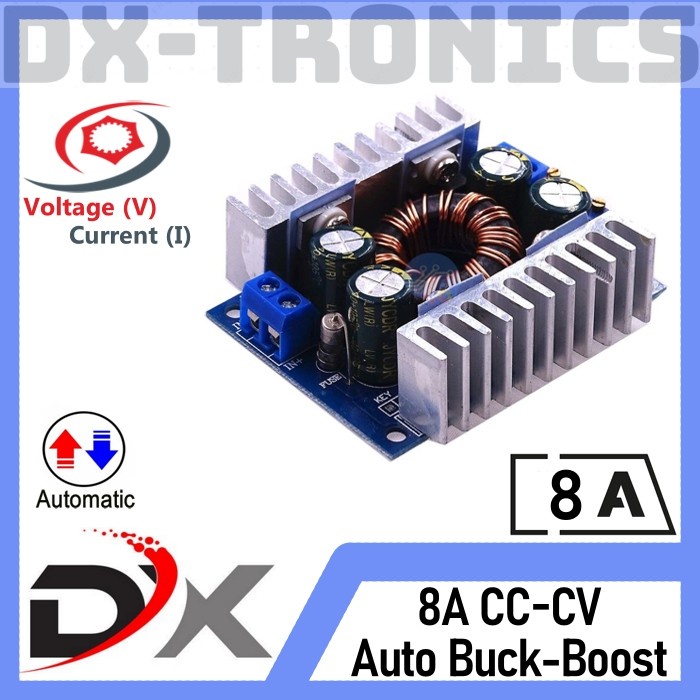 Promo Automatic Step Down Step Step Up Dc-Dc 8A Auto Buck Boost Module Cc Cv
