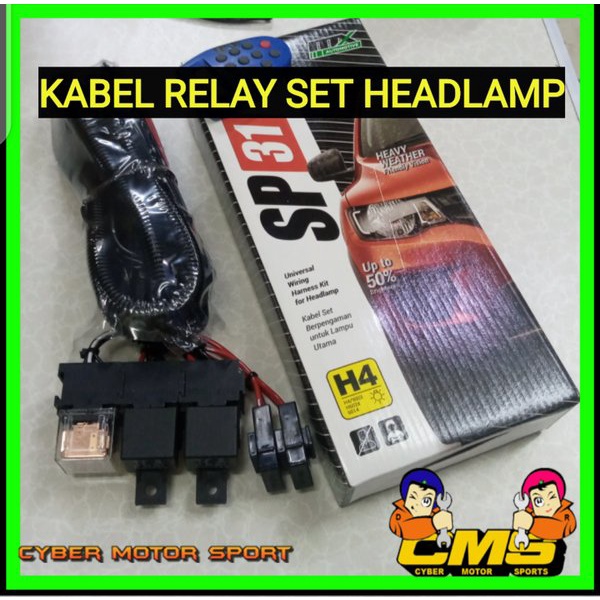 Kabel Relay Lampu. Relay Head Lamp set. Relay MX 11. kabel relay mobil universal