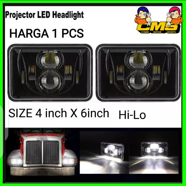 lamp Daymaker headlamp persegi . Led headlamp kotak terang. lampu utama kotak.hi lo. rocky. taft.
