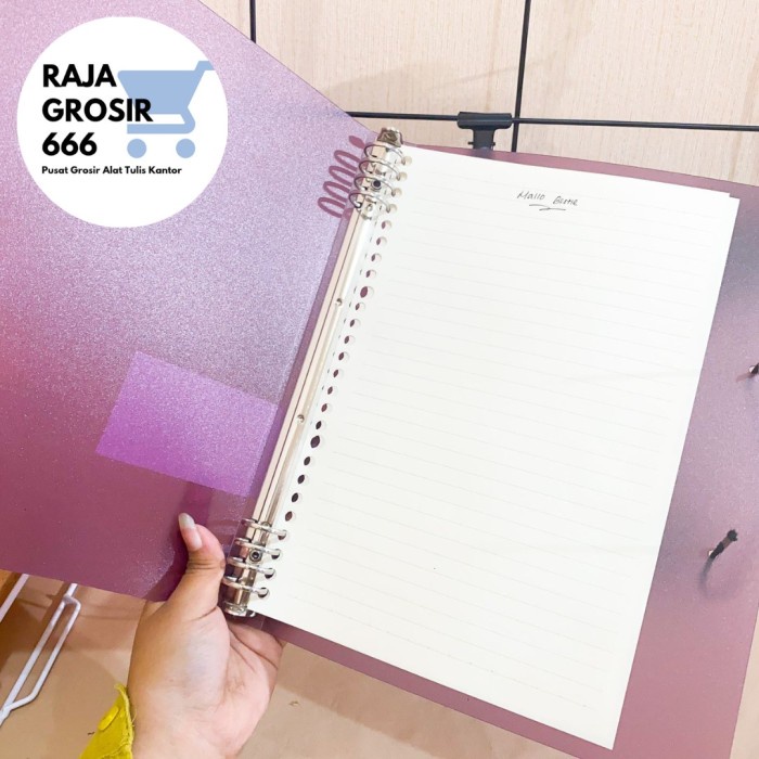 

Binder note Garis plastik A5 & B5 spiral ring model bergaris buku tuli -45pr
