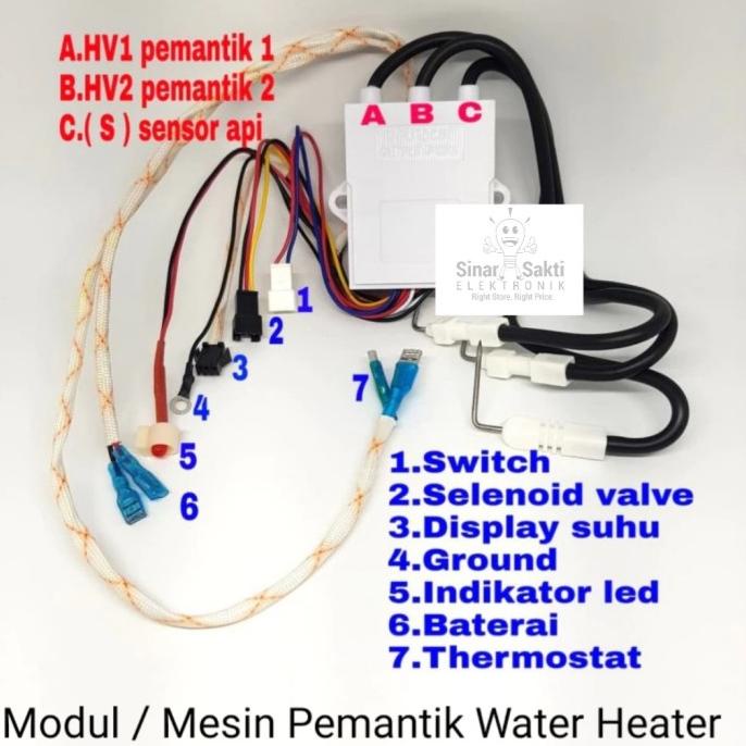 ] Mesin Pemantik Water Heater Modul Gas Pematik Ignition Niko Universal