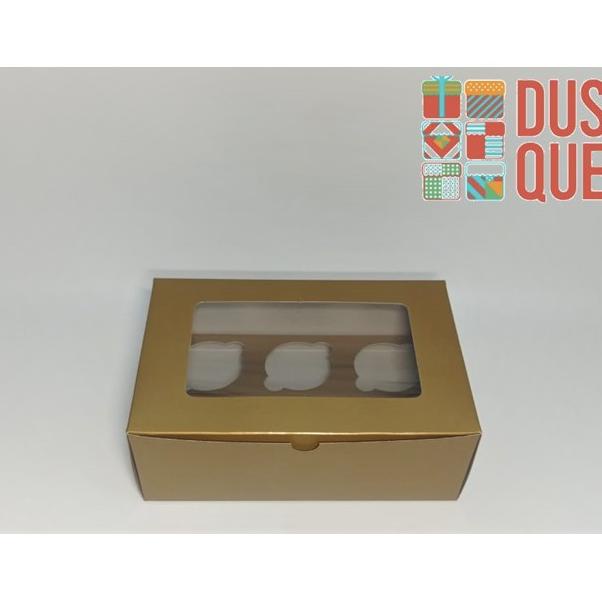 

Media DUS BOX ISI CUPCAKE/MUFFIN/PUDING LUBANG 6 EMAS/GOLD (10 Pcs) MD003