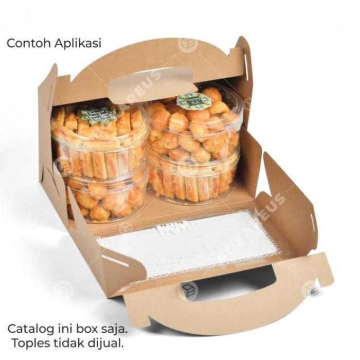 

Gable Box Toples Handle Kraft / Dus Snack Gift Box Souvenir Tb291416 B 016