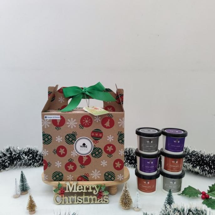 

Barang Terlaris !!! Hamper Christmas Natal Gelato 6 Cup Packing Aman Shopsesilia_