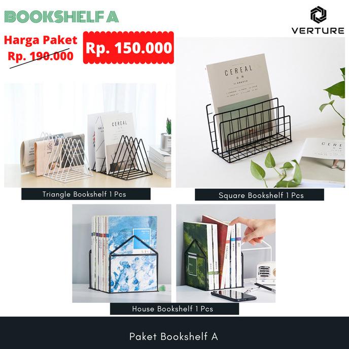 

Produk Terbaik] Paket Pembatas Buku Besi / Bookshelf A