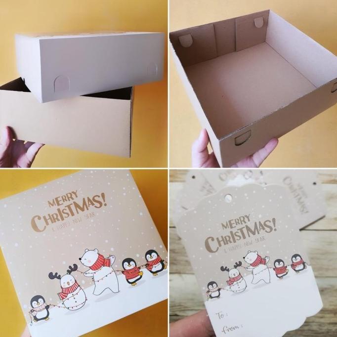 

(5 Pc) Kardus Kue Natal 25X25X10 Christmas Cake Chiffon Hampers 25 X Shopsesilia_