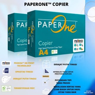 

PAPER ONE Kertas HVS 75gsm Ukuran A4 | F4 | Quarto | Per 1rim 500s