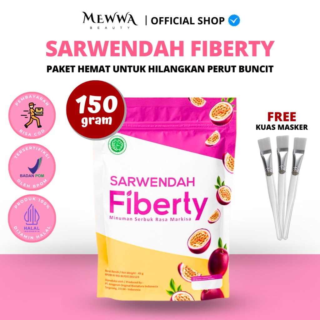 

[ Free Ongkir ] Sarwendah Markisa Fiberty Detox Slim & Healt 150Gr - Fiber Numan Serat Bpom