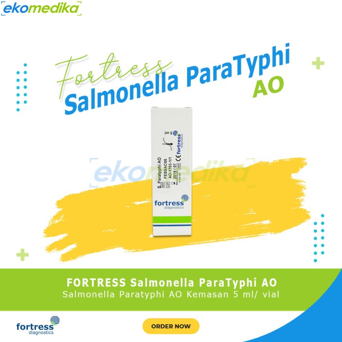Ready Reagen Widal Salmonela FORTRESS Salmonella Para Thypi per vial @5ml