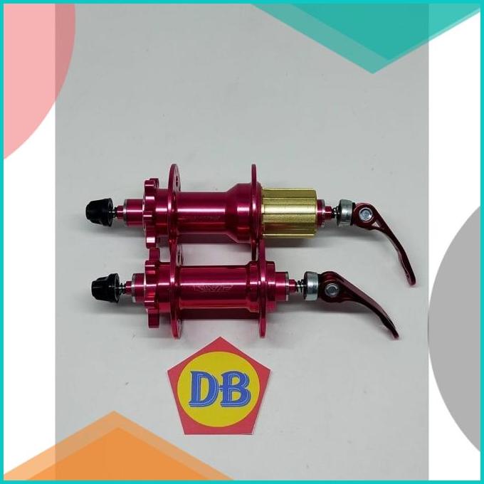 Hub raze 32 hole freehub 4 bearing jangkrik sepeda MTB merah 20JVLZ3