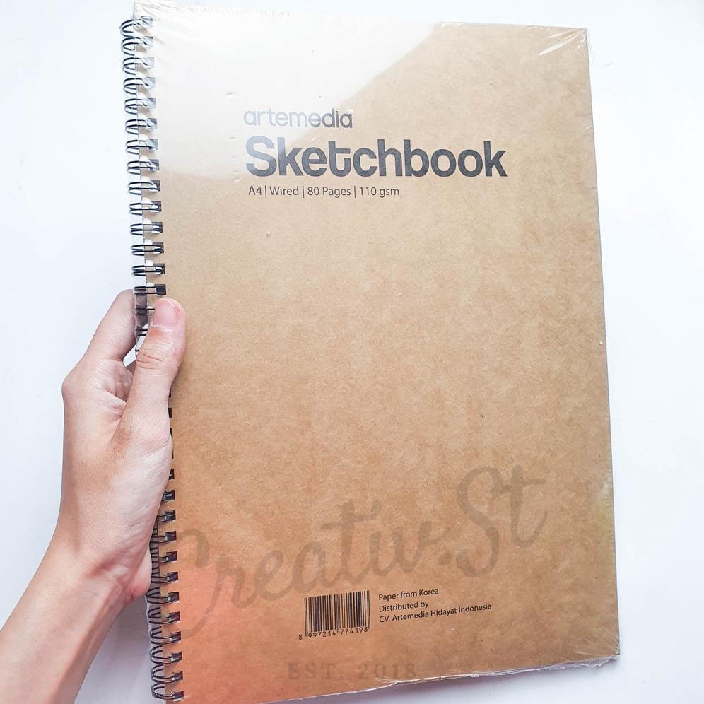 

Bisa COD Artemedia Sketchbook A4 80 Lembar 110 GSM Buku Sketsa Gambar Pensil Charcoal Arang Termurah