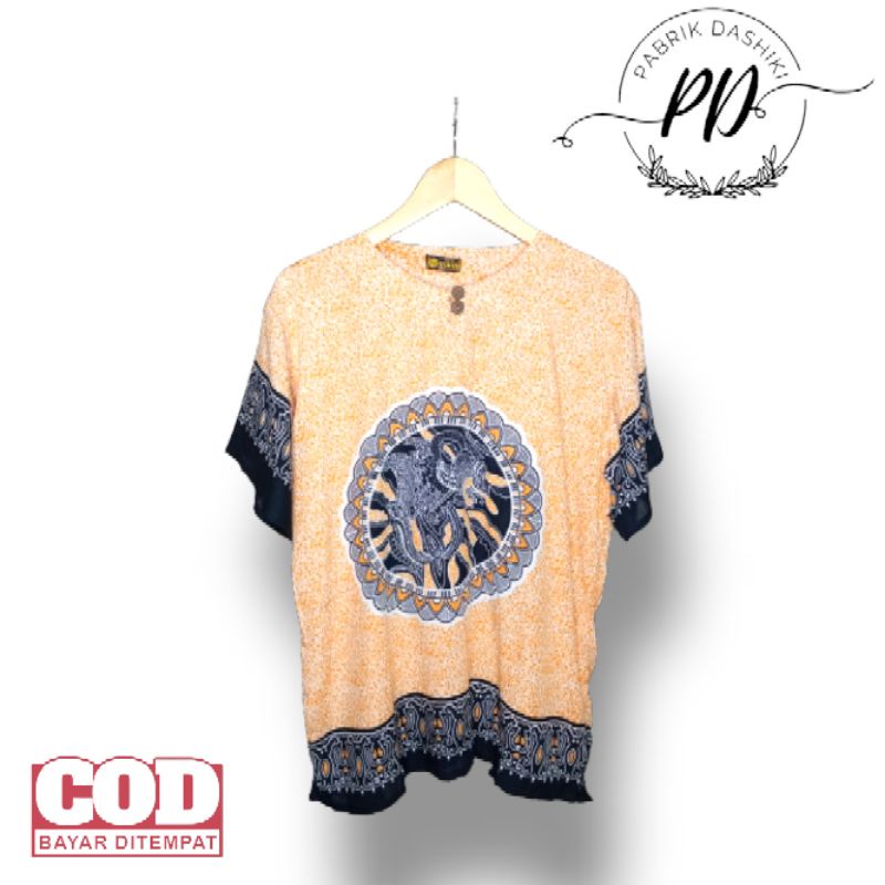 Baju etnik motif wayang bulat warna/ baju pria wanita / baju santai/ baju kaos etnik
