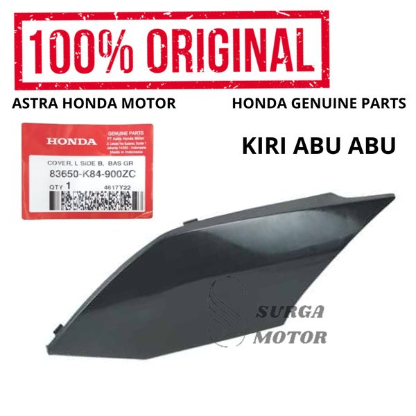 Cover Body Kiri Side B Abu Abu Crf 150L K84 Original Honda Ahm 83650-K84-900Zc Tutup Aki Case Bodi L