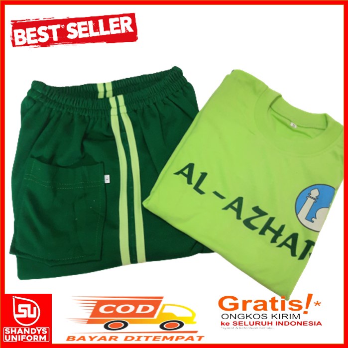EXCLUSIVE ANAK ANAK SETELAN SERAGAM OLAHRAGA SD AL AZHAR LENGAN PENDEK - SHANDYS UNIFORM
