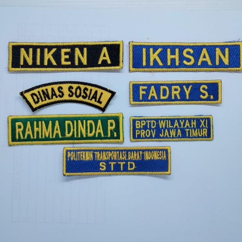Bordir Nama Biasa / Bordir Logo Nama Biasa / Logo Bordir Nama Biasa / Logo Nama Biasa / Custom Bordi