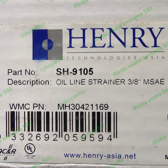 OIL STRAINER HENRY SH-9105 3/8inci