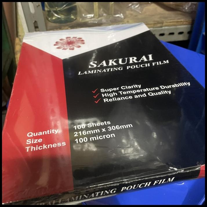 

GRATIS ONGKIR SAKURAI LAMINATING A4 POUCH FILM 216 X 306 MM - LAMINATING SERTIFIKAT !!!!!