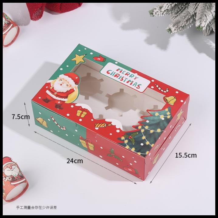 

DISKON 10PCS - DUS CUPCAKE NATAL, DUS CUPCAKE CHRISTMAS, BOX CUPCAKE NATAL