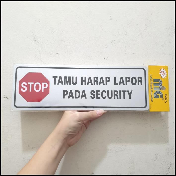 

HOT DEAL STIKER TEMPEL TULISAN GAMBAR LOGO TAMU HARAP LAPOR PADA SECURITY