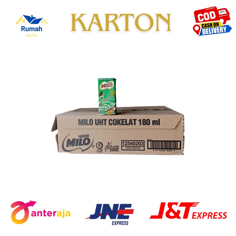 

MILO UHT 180 ML - Minuman Sehat dan Bergizi - Isi 36 PCS - Harga Grosir - Kemasan Karton/Dus