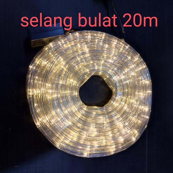 <<<<<] led strip lampu selang hias bulat paket 20m warm white dekor dekorasi