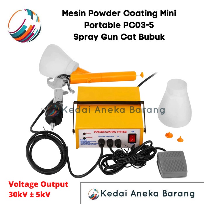 Terbaru Mesin Powder Coating Portable Mini Spray Gun Oven Cat Bubuk Pc03-5 Promo Terlaris