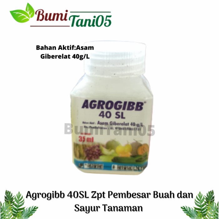 

Silahkan Order] AGROGIBB 40SL Zpt Giberlin Pembesar Buah dan Sayur Kemasan 35ml