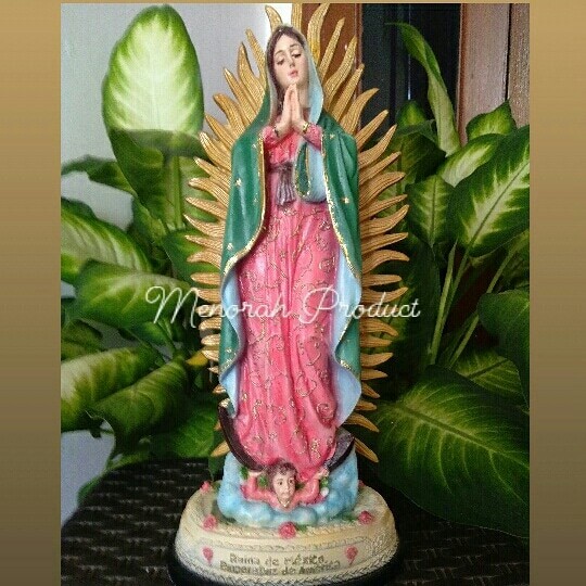 Patung Bunda Maria Guadalupe, Mexico. 30cm