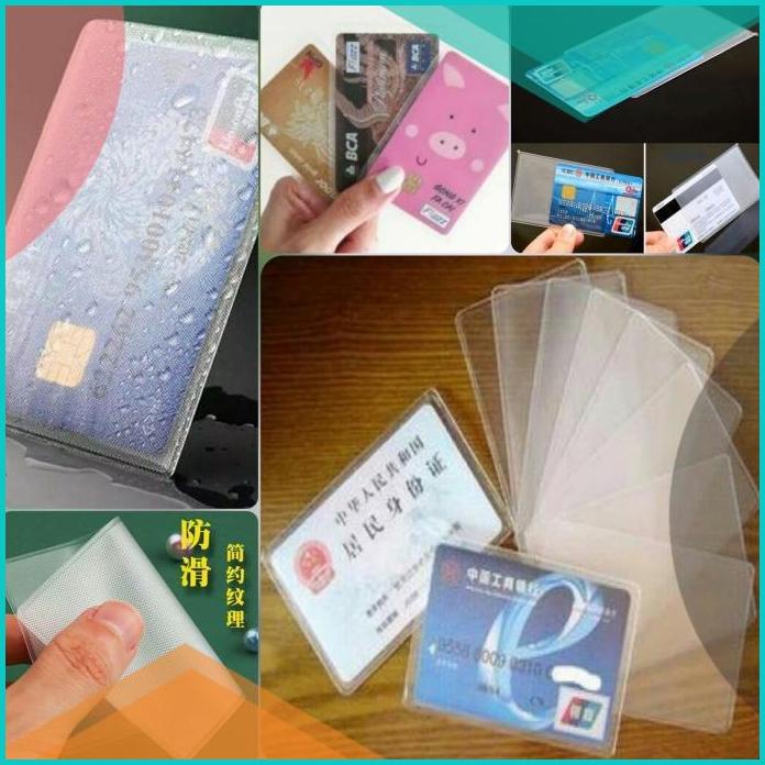 

Plastik pelindung kartu ATM SIM KTP cover kartu nama FLAZZ ETOLL card