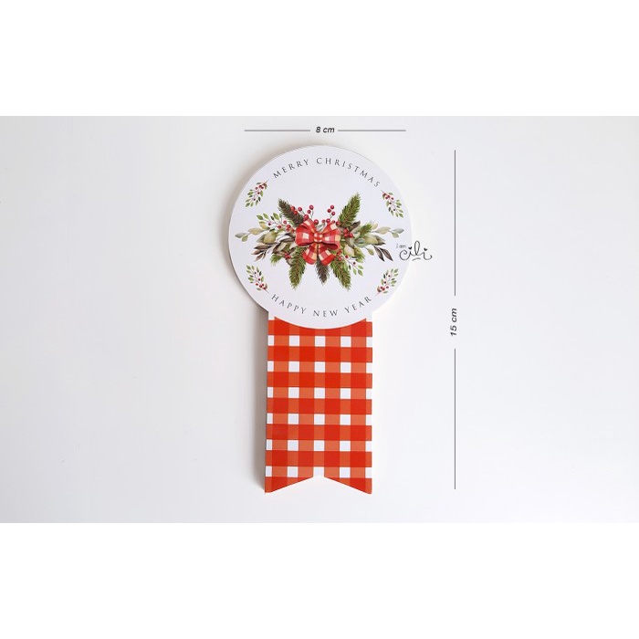 

*:*:*:*:*] (SC022) stiker natal christmas wreath untuk toples 500gr (uk 8x15cm)