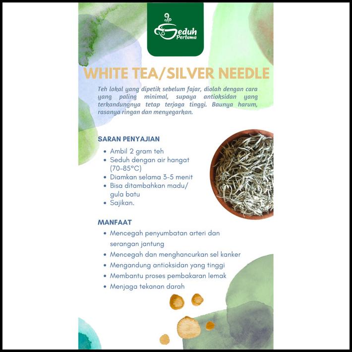 

HOT DEAL SILVER NEDDLE / WHITE TEA / TEH PUTIH LOKAL INDONESIA 5G, 10G, 25G. !!!!!!
