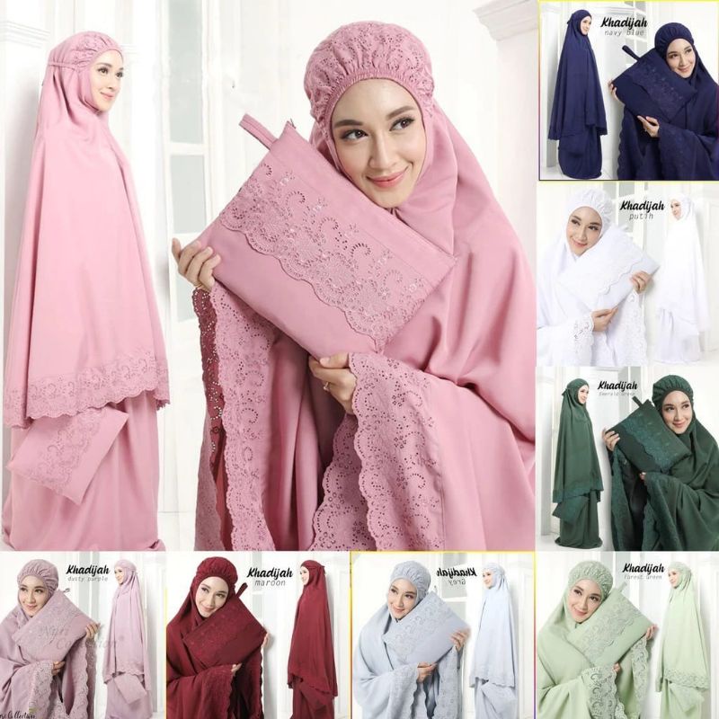 MUKENA KHADIJAH JUMBO / MUKENAH KHADIJAH ORIGINAL FREE TAS CANTIK /MUKENAH KUALITAS TINGGI