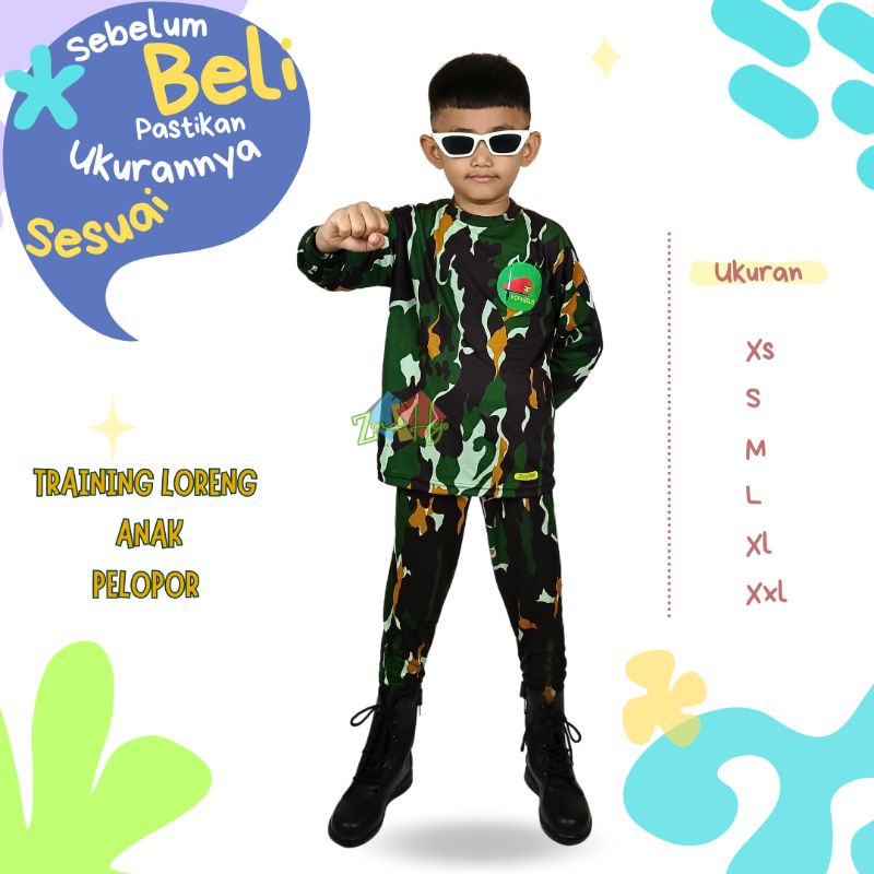 Baju loreng anak, setelan baju anak, setelan anak loreng dryfit,kaos anak loreng