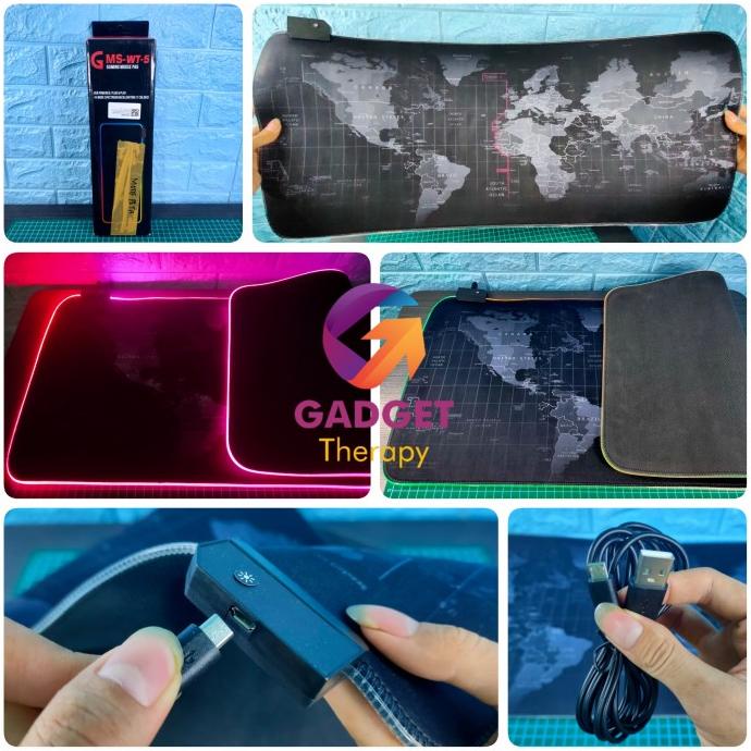 Mousepad Gaming Mouse Pad XL RGB Lampu LED USB