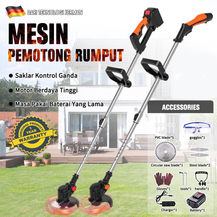 Mesin Potong Rumput Baterai 48V Mesin Pemotong Rumput Mesin Rumput