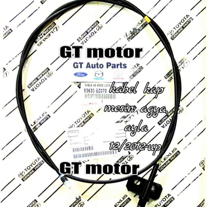 Kabel Kap Motor Kabel Tarikan Kap Mesin Agya 2012-Up / Ayla 2012-Up