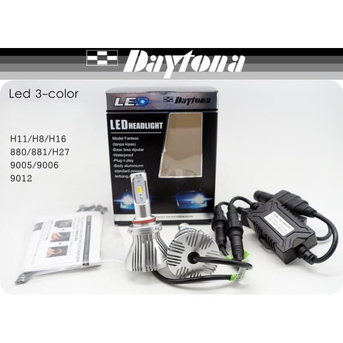 Lampu Mobil Led 9005 9006 Hb3 Hb4 3 Warna Daytona Ready