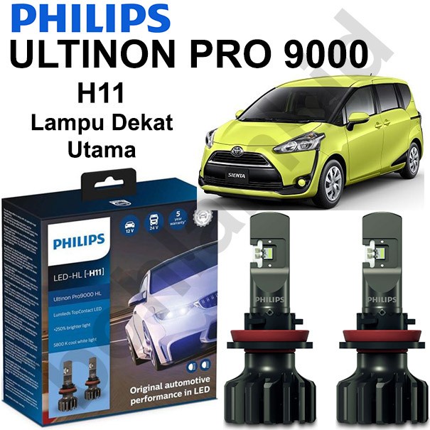 Lampu Led Philips Sienta Ultinon Pro9000 Pro 9000 H11 Xtreme Ultinon Ready